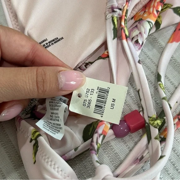 Aerie Light Pink Floral Bikini Top. NWT. - Picture 7 of 10